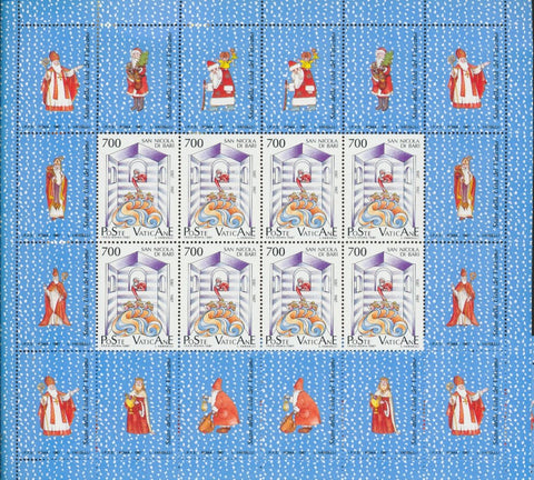 Vatican 1987 Christmas Santa San Nicola Di Bari MNH Sheets x3 (24 stamps) EP26