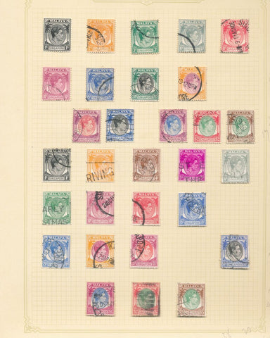 SINGAPORE Malaya GVI/QE Used MH To $5 Collection (145+Items) UK2192