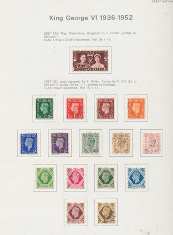 Great Britain GVI 1936/52 Used High Values 48'Wedding (Apx 77 Items) UK3183AA