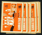 GIBRALTAR 1980 Christmas Maximum Maxi Card x 10 Au11737
