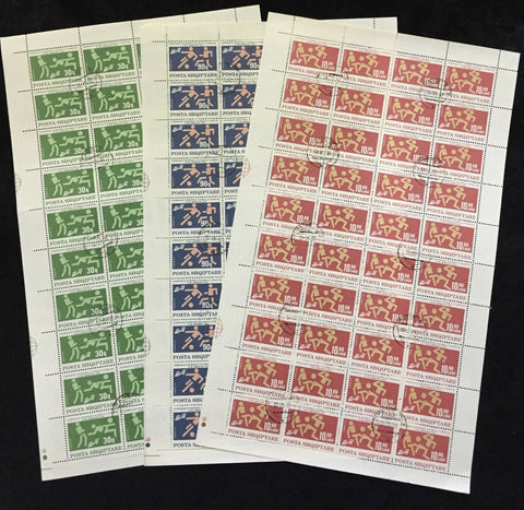 ALBANIA 1992 Football Soccer Set Used Sheets (120 Stamps) AL20
