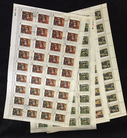 ALBANIA 1991 Renoir Art Set in Sheets Used (144 stamps)(AL 26