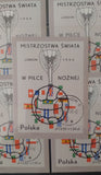 POLAND 1966 London Soccer Mini Sheets Used x 10 /BLK102