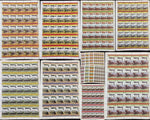 ST LUCIA Trains Locomotives Sheets x 8(400 Stamps)BLK63 )