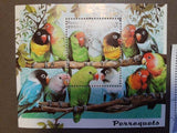 Cambodia Laos Soccer Birds Sheets Used x 4 AUCam4