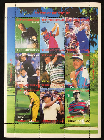 Turkmenistan Sport Golf Sheets MNH x 10 EP287