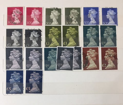 GB QE Definitives Regionals To 5 Pounds M&U (Apx 230 Stamps) EP1000