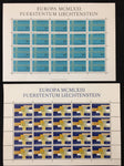 Belgium Liechtenstein Italy Sheets Europa MNH x 8 EP1287