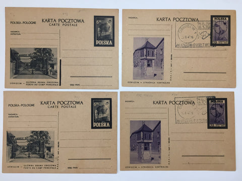 Poland Auschwitz POW Prisoner of War Cards M&U x 10 UK3676
