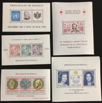 MONACO 1991/3 Red Cross Royalty Mini Sheets x 5 MNH (BLK25)
