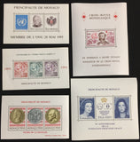 MONACO 1991/3 Red Cross Royalty Mini Sheets x 5 MNH (BLK25)