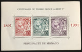 MONACO 1991/3 Red Cross Royalty Mini Sheets x 5 MNH (BLK25)