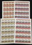 TUVALU Trains Sheets MNH (200 Stamps) (BLK41)