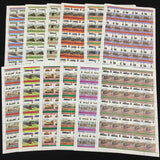 TUVALU Trains Locomotives Sheets x 12 MNH (600 Stamps) (BLK37 )