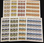 TUVALU Trains Locomotives Sheets x 8 MNH(400 Stamps) (BLK40)