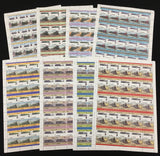 TUVALU Trains Locomotives MNH x 8 Sheets(400 Stamps) BLK39 )