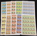TUVALU Cars Automobiles Sheets x 10 MNH(500 Stamps) BLK47
