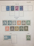 Chile Ecuador Colombia EarlyMH Used Collection on Pages(90+Items) UK3838
