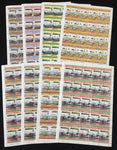 ST LUCIA Trains Locomotives Sheets x 8 MNH (BLK66 )