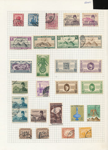 EGYPT Mid Period M&U Collection on Pages(Apx 80+ Items) uk3354