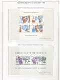 Monaco 1988/90 Sheets Art MNH on 16 Sides (Apx 75+Items) BL981