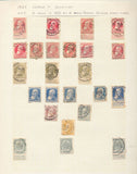 Belgium 1860s/1940s Used on 23 Pages (Apx 400+Items) UK356
