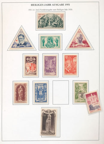 Monaco 1948/51 M&U on 7 Pages (Apx 55) BL905